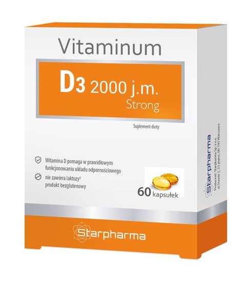 WITAMINA D3 STRONG (50 ug) 60 KAPSUŁEK - STARPHARMA