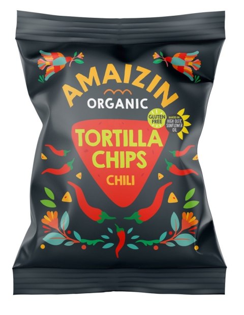 CHIPSY KUKURYDZIANE CHILI BEZGLUTENOWE BIO 75 g - AMAIZIN