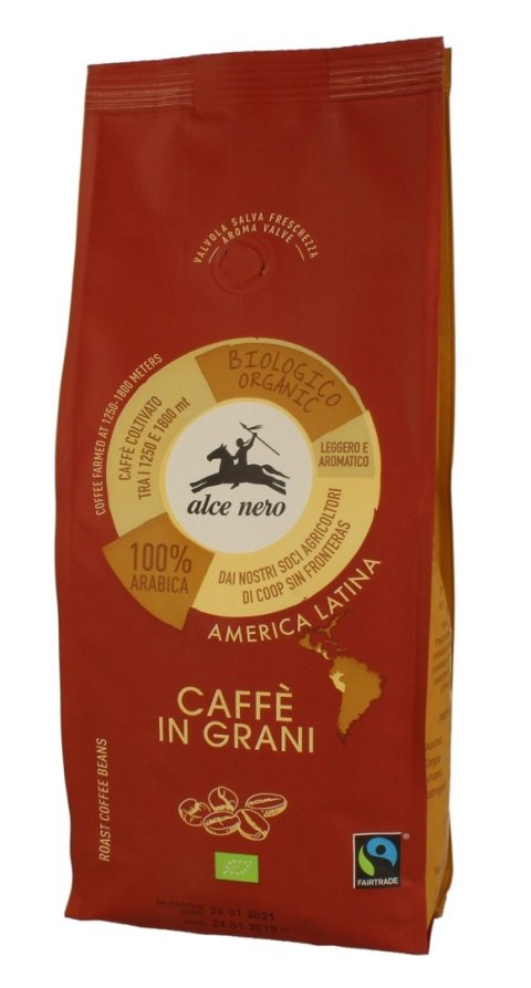 KAWA ZIARNISTA ARABICA 100 % FAIR TRADE BIO 500 g - ALCE NERO