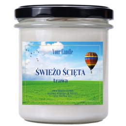 ŚWIECA SOJOWA ZAPACHOWA ŚWIEŻO ŚCIĘTA TRAWA 300 ml - YOUR CANDLE