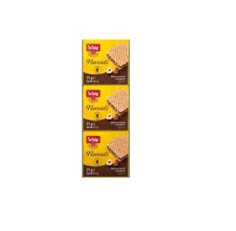 WAFLE Z KREMEM Z ORZECHÓW LASKOWYCH NOCCIOLI BEZGLUTENOWE (3 x 21 g) 63 g - SCHAR