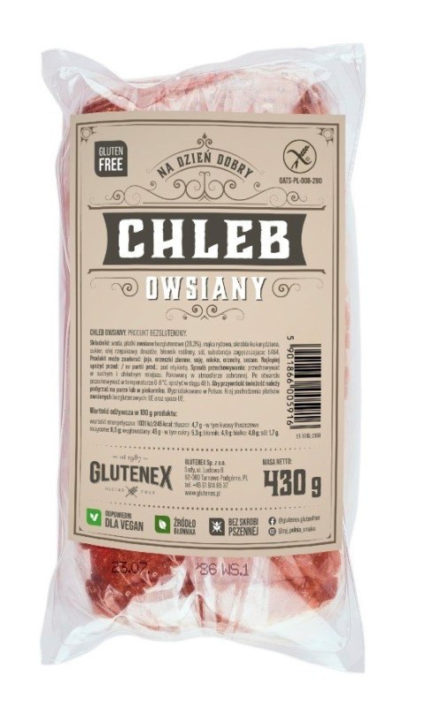 CHLEB OWSIANY BEZGLUTENOWY 430 g - GLUTENEX