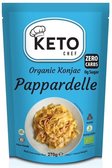 MAKARON (KONJAC) PAPPARDELLE BEZGLUTENOWY BIO 270 g (200 g) - KETO CHEF (BETTER THAN FOODS)