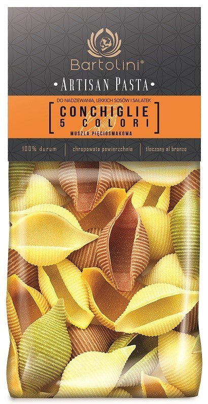 MAKARON (SEMOLINOWY 5-SMAKOWY) MUSZLE CONCHIGLIE 300 g - BARTOLINI