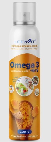 OLEJ OMEGA 3,6,9 O SMAKU CURRY W SPRAYU 150 ml - LEENVIT