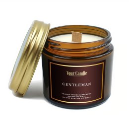 ŚWIECA SOJOWA ZAPACHOWA Z DREWNIANYM KNOTEM GENTLEMAN 120 ml - YOUR CANDLE