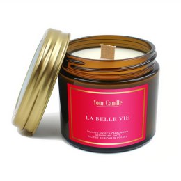 ŚWIECA SOJOWA ZAPACHOWA Z DREWNIANYM KNOTEM LA BELL VIE 120 ml - YOUR CANDLE