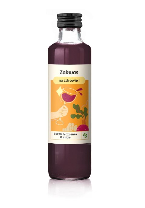 ZAKWAS Z BURAKA Z CZOSNKIEM "NA ZDROWIE!" BIO 250 ml - DELIKATNA (ZAKWASOWNIA)