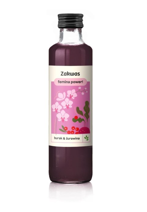 ZAKWAS Z BURAKA Z ŻURAWINĄ "FEMINA POWER" BIO 250 ml - DELIKATNA (ZAKWASOWNIA)