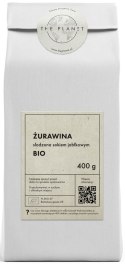 ŻURAWINA SŁODZONA SOKIEM JABŁKOWYM BIO 400 g - THE PLANET