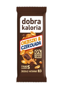 BATON ORZESZKI & CZEKOLADA BEZ DODATKU CUKRU 35 g - DOBRA KALORIA