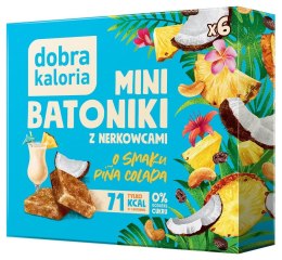 BATONIKI MINI Z NERKOWCÓW O SMAKU PINA COLADA BEZ DODATKU CUKRU (6 x 17 g) 102 g - DOBRA KALORIA