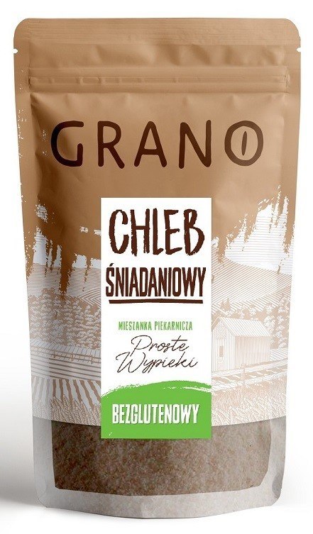 MIESZANKA DO WYPIEKU CHLEBA ŚNIADANIOWEGO BEZGLUTENOWA 500 g - GRANO