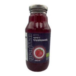 SYROP Z TRUSKAWEK BEZ DODATKU CUKRU KETO BIO 330 ml - GRAJFKA