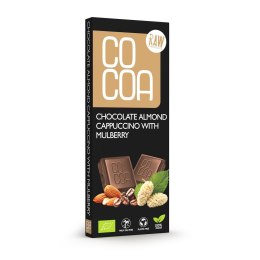 CZEKOLADA CAPPUCCINO MIGDAŁOWE Z MORWĄ BIO 40 g - COCOA