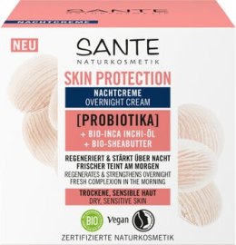 KREM DO TWARZY NA NOC OCHRONNY Z PROBIOTYKAMI, OLEJEM INCHI I MASŁEM SHEA ECO 50 ml - SANTE