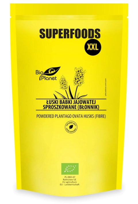 ŁUSKI BABKI JAJOWATEJ SPROSZKOWANE (BŁONNIK) BIO 600 g - BIO PLANET