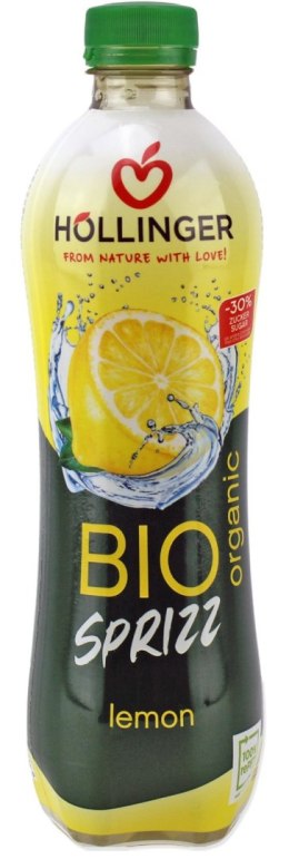 NAPÓJ GAZOWANY CYTRYNOWY 30 % MNIEJ CUKRU BIO 500 ml - HOLLINGER