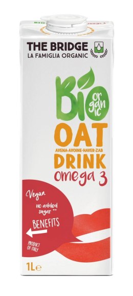 NAPÓJ OWSIANY OMEGA-3 BEZ DODATKU CUKRÓW BEZGLUTENOWY BIO 1 L - THE BRIDGE