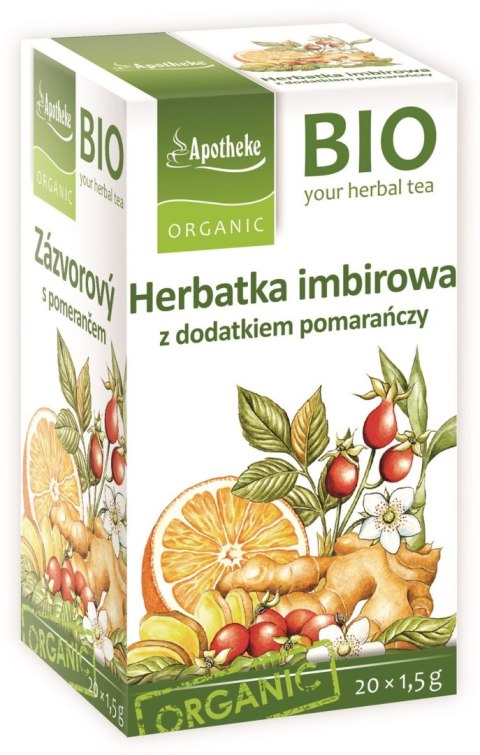 HERBATKA IMBIR - POMARAŃCZA BIO (20 x 1,5 g) 30 g - APOTHEKE