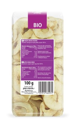 KRĄŻKI JABŁKA SUSZONE BEZGLUTENOWE BIO 100 g - BIO PLANET