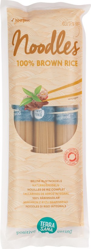 MAKARON (RYŻOWY RAZOWY) NOODLE BEZGLUTENOWY BIO 250 g - TERRASANA