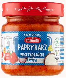 PAPRYKARZ WEGETARIAŃSKI Z RYŻEM BEZGLUTENOWY 160 g - PRIMAVIKA