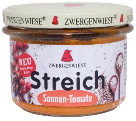 PASTA SŁONECZNIKOWA Z SUSZONYMI POMIDORAMI BEZGLUTENOWA BIO 180 g - ZWERGENWIESE