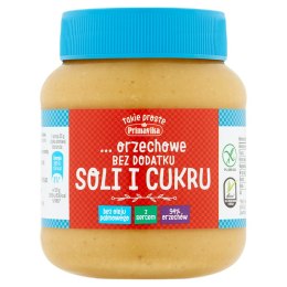 PASTA Z PRAŻONYCH ORZESZKÓW ZIEMNYCH BEZ DODATKU SOLI I CUKRU BEZGLUTENOWA 350 g - PRIMAVIKA